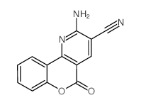 5H-[1]Benzopyrano[4,3-b]pyridine-3-carbonitrile, 2-amino-5-oxo- (en)结构式
