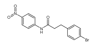 3-(4-bromophenyl)-N-(4-nitrophenyl)propanamide结构式