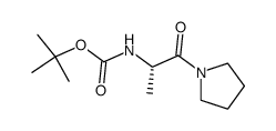 (S)-2-n-boc-氨基-1-吡咯烷-1-基-1-丙酮结构式