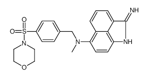 6-N-methyl-6-N-[(4-morpholin-4-ylsulfonylphenyl)methyl]benzo[cd]indole-2,6-diamine结构式