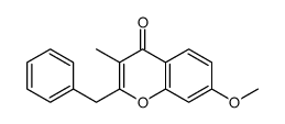 2-benzyl-7-methoxy-3-methylchromen-4-one结构式