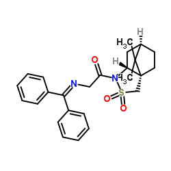 (R)-(-)-N-(二苯亚甲基)甘氨酰左旋樟脑磺内酰胺结构式