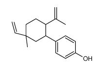 4-(5-ethenyl-5-methyl-2-prop-1-en-2-ylcyclohexyl)phenol结构式