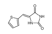 (Z)-5-(噻吩-2-基亚甲基)咪唑烷-2,4-二酮结构式