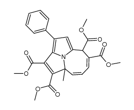 tetramethyl 5,9a-dihydro-9a-methyl-3-phenylazocino[2.1.8-cd]pyrrolizine-1,2,5,6-tetracarboxylate结构式