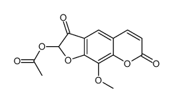 (9-methoxy-3,7-dioxofuro[3,2-g]chromen-2-yl) acetate结构式