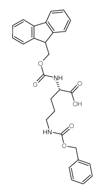 N2-[芴甲氧羰基]-N5-[苄氧羰基]-L-鸟氨酸结构式