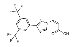 (Z)-3-(3-(3,5-bis(trifluoromethyl)phenyl)-1H-1,2,4-triazol-1-yl)acrylic acid结构式