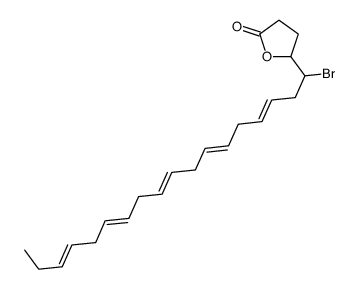 5-(1-bromooctadeca-3,6,9,12,15-pentaenyl)oxolan-2-one结构式