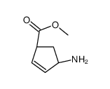 methyl (1S,4R)-4-aminocyclopent-2-ene-1-carboxylate结构式