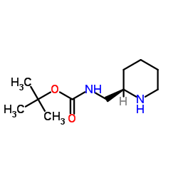 (R)-哌啶-2-甲基氨基甲酸叔丁酯盐酸盐结构式