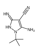 3,5-diamino-1-tert-butylpyrazole-4-carbonitrile结构式