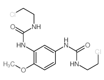 1-(2-chloroethyl)-3-[5-(2-chloroethylcarbamoylamino)-2-methoxy-phenyl]urea结构式