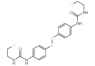 1-(2-chloroethyl)-3-[4-[4-(2-chloroethylcarbamoylamino)phenyl]disulfanylphenyl]urea结构式