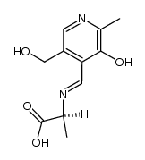 N-(3-hydroxy-5-hydroxymethyl-2-methylpyridin-4-ylmethylidene)-L-&alpha;-alanine结构式