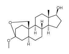 3,19-epoxy-3-methoxy-5α-androstan-17β-ol结构式