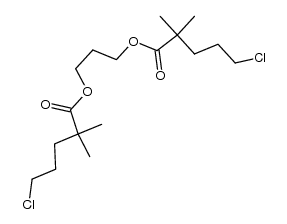 1,3-bis(2,2-dimethyl-5-chloropentanoyloxy)-propane结构式