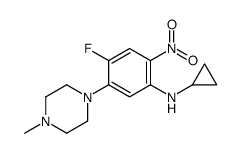 N-cyclopropyl-4-fluoro-5-(4-methylpiperazin-1-yl)-2-nitroaniline结构式