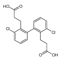 3-[2-[2-(2-carboxyethyl)-3-chlorophenyl]-6-chlorophenyl]propanoic acid结构式