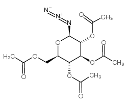 1-叠氮-1-脱氧-β-D-吡喃葡萄糖苷四乙酸酯结构式