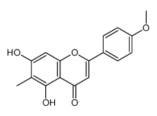 5,7-dihydroxy-2-(4-methoxyphenyl)-6-methylchromen-4-one结构式