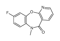 9-fluoro-6-methylpyrido[2,3-b][1,5]benzoxazepin-5-one结构式