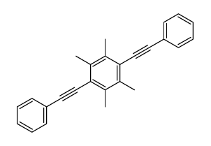 1,2,4,5-tetramethyl-3,6-bis(2-phenylethynyl)benzene结构式