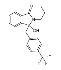 3-hydroxy-2-isobutyl-3-(4-(trifluoromethyl)benzyl)isoindolin-1-one结构式