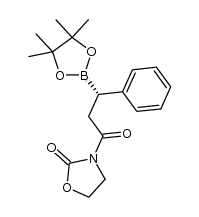 (S)-3-(3-phenyl-3-(4,4,5,5-tetramethyl-1,3,2-dioxaborolan-2-yl)propanoyl)oxazolidin-2-one结构式