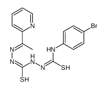 1-(4-bromophenyl)-3-[[(E)-1-pyridin-2-ylethylideneamino]carbamothioylamino]thiourea结构式