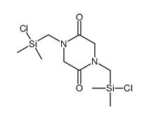 1,4-bis[[chloro(dimethyl)silyl]methyl]piperazine-2,5-dione结构式