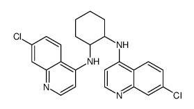 1-N,2-N-bis(7-chloroquinolin-4-yl)cyclohexane-1,2-diamine结构式