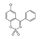6-chloro-4-phenyl-1,2λ6,3-benzoxathiazine 2,2-dioxide结构式