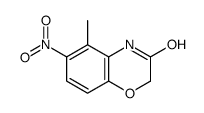 5-methyl-6-nitro-4H-1,4-benzoxazin-3-one结构式