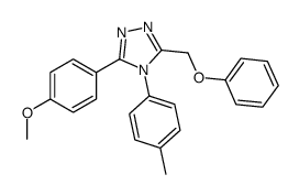 3-(4-methoxyphenyl)-4-(4-methylphenyl)-5-(phenoxymethyl)-1,2,4-triazol e结构式