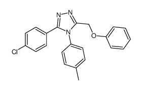 3-(4-chlorophenyl)-4-(4-methylphenyl)-5-(phenoxymethyl)-1,2,4-triazole结构式