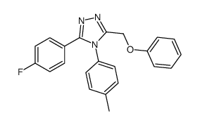 4H-1,2,4-Triazole, 3-(4-fluorophenyl)-4-(4-methylphenyl)-5-(phenoxymet hyl)-结构式