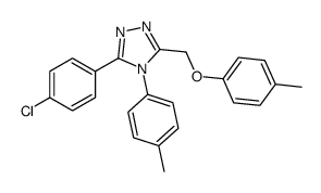 3-(4-chlorophenyl)-5-[(4-methylphenoxy)methyl]-4-(4-methylphenyl)-1,2,4-triazole结构式