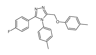3-(4-fluorophenyl)-5-[(4-methylphenoxy)methyl]-4-(4-methylphenyl)-1,2,4-triazole结构式