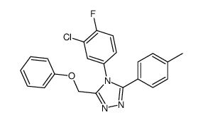 4H-1,2,4-Triazole, 4-(3-chloro-4-fluorophenyl)-3-(4-methylphenyl)-5-(p henoxymethyl)-结构式