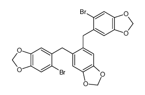 5,6-bis[(6-bromo-1,3-benzodioxol-5-yl)methyl]-1,3-benzodioxole结构式