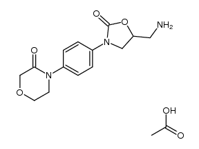 4-{4-[5-aminomethyI-2-oxo-1,3-oxazolidine-3-yl]-phenyl}-morphoIine-3-one acetate结构式