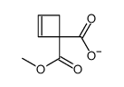 1-methoxycarbonylcyclobut-2-ene-1-carboxylate结构式