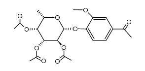 (2R,3S,4R,5R,6S)-2-(4-acetyl-2-methoxyphenoxy)-6-methyltetrahydro-2H-pyran-3,4,5-triyl triacetate结构式