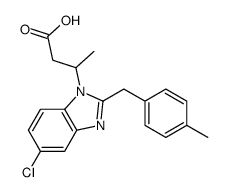 3-[5-chloro-2-[(4-methylphenyl)methyl]benzimidazol-1-yl]butanoic acid结构式