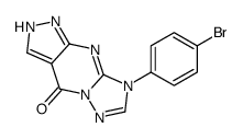 8-(4-bromophenyl)-1H,4H,8H-pyrazolo<3,4-d><1,2,4>triazolo<1,5-a>pyrimidin-4-one结构式