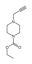 N-(2-丙炔)-哌嗪-N-羧酸乙酯结构式