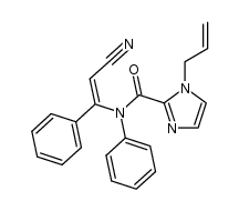 1-allyl-N-[(Z)-2-cyano-1-phenylethenyl]-N-phenyl-1H-imidazole-2-carboxamide结构式