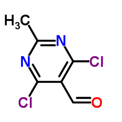 4,6-二氯-2-甲基嘧啶-5-甲醛结构式