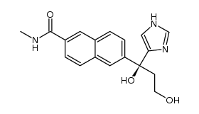 6-[(1S)-1,3-dihydroxy-1-(1H-imidazol-4-yl)propyl]-N-methyl-2-naphthamide结构式